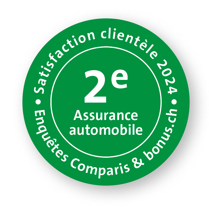 Satisfaction clientèle 2024 - Comparis et bonuch.ch - 2e place - Assurance automobile